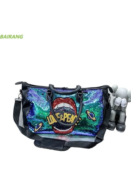 Yoga Çantası Silindir Tek Omuz Sırt Çantası Spor Seyahat Çantası Taşınabilir Spor Çantası (Yurt Dışından)