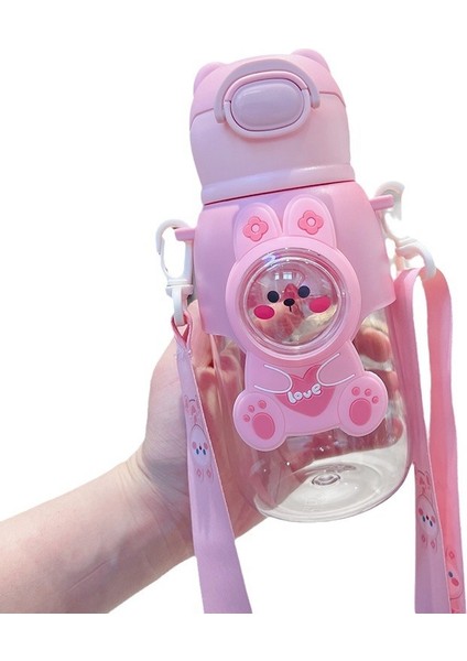 Karikatür Pipet Plastik Dak Ilkokul Öğrencisi Taşınabilir Çocuk Dağı Yaz Yüksek Yüz Değeri Büyük Kapasiteli Su Dağı (Yurt Dışından)