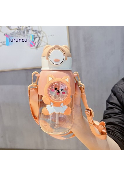 Karikatür Pipet Plastik Dak Ilkokul Öğrencisi Taşınabilir Çocuk Dağı Yaz Yüksek Yüz Değeri Büyük Kapasiteli Su Dağı (Yurt Dışından)