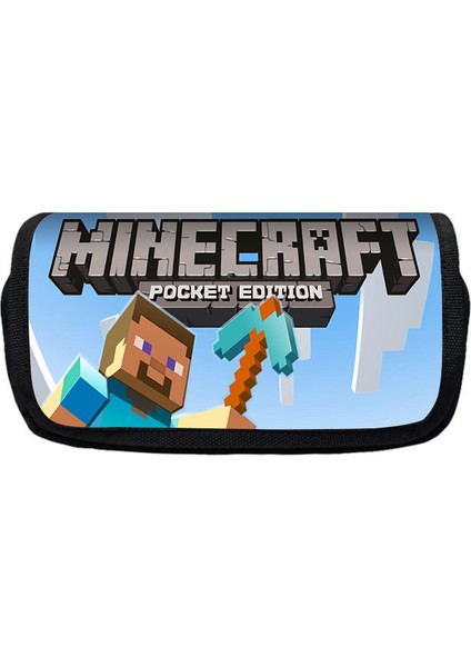 Öğrenci Minecraft Karikatür Büyük Kapasiteli Kalem Çantası (Yurt Dışından)