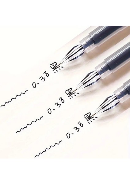 10 Adet Paket, 0.38MM, Hızlı Kuruyan Mürekkep, Siyah/mavi/kırmızı-Sınav ve Ofis Kullanımı Için Uygundur, Ince Uçlu Yazma Kalemi (Yurt Dışından)