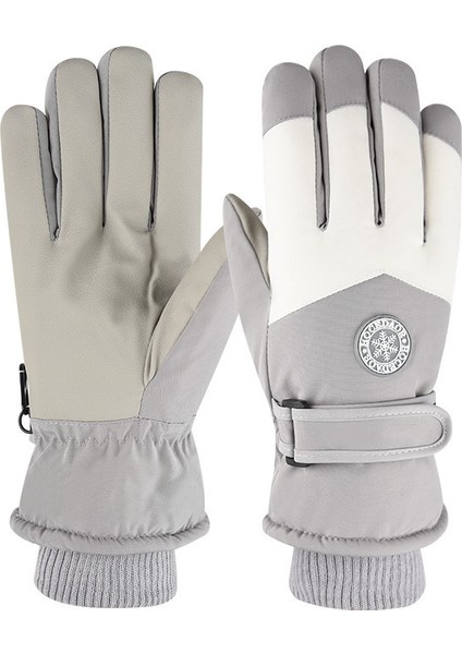 Kayak Elnleri Kış Erkek ve Kadın Açık Havada Sürme Soğuk Kaymaz Dokunmatik Ekran Elnleri Yastıklı ve Kalınlaştırılmış Sıcak Elnler (Yurt Dışından)