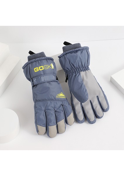 Erkek Kayak Elnleri Kış Açık Havada Sürme Soğuk Kaymaz Dokunmatik Ekran Elnleri Yastıklı ve Kalınlaştırılmış Sıcak Elnler (Yurt Dışından)