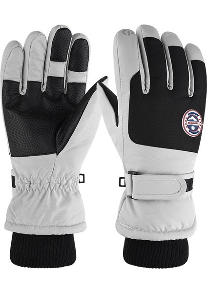 Kayak Elnleri Kış Erkek ve Kadın Açık Havada Sürme Soğuk Kaymaz Dokunmatik Ekran Elnleri Yastıklı ve Kalınlaştırılmış Sıcak Elnler (Yurt Dışından)