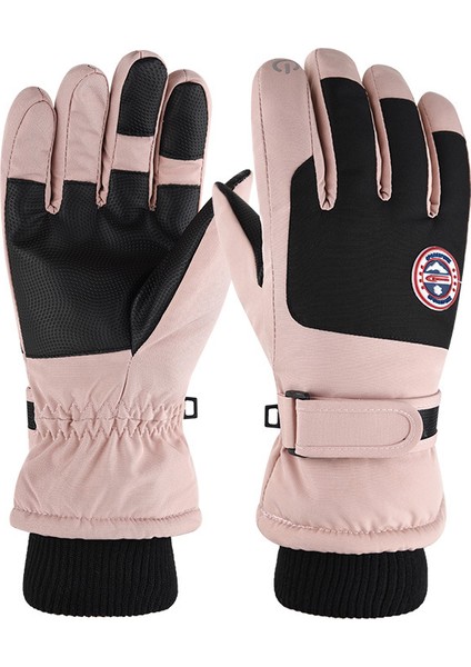 Kayak Elnleri Kış Erkek ve Kadın Açık Havada Sürme Soğuk Kaymaz Dokunmatik Ekran Elnleri Yastıklı ve Kalınlaştırılmış Sıcak Elnler (Yurt Dışından)