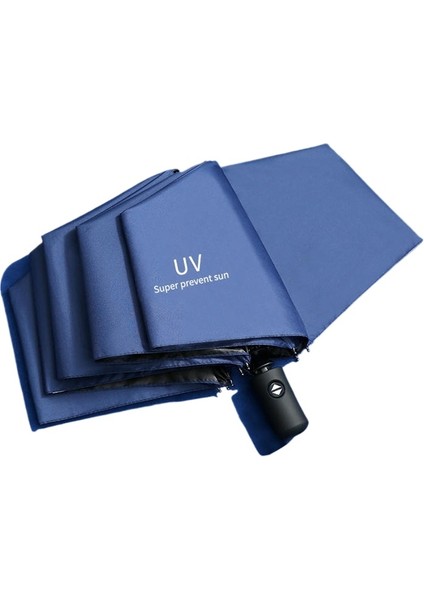 Uv8 Kemik Tam Otomatik Vinil Güneş Koruyucu Şemsiye Güneş Şemsiye Yağmur ve Güneşli Şemsiye (Yurt Dışından)