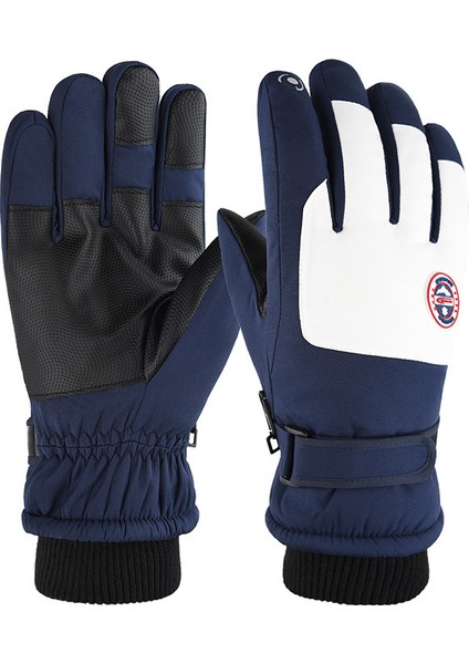 Kayak Elnleri Kış Erkek ve Kadın Açık Havada Sürme Soğuk Kaymaz Dokunmatik Ekran Elnleri Yastıklı ve Kalınlaştırılmış Sıcak Elnler (Yurt Dışından)