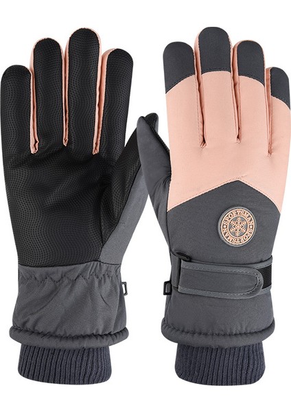 Kayak Elnleri Kış Erkek ve Kadın Açık Havada Sürme Soğuk Kaymaz Dokunmatik Ekran Elnleri Yastıklı ve Kalınlaştırılmış Sıcak Elnler (Yurt Dışından)