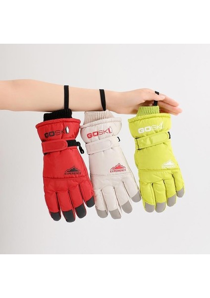 Kadın Kayak Elnleri Kış Açık Havada Sürme Soğuk Kaymaz Dokunmatik Ekran Elnleri Yastıklı ve Kalınlaştırılmış Sıcak Elnler (Yurt Dışından) fiyatları