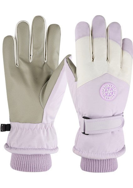 Kayak Elnleri Kış Erkek ve Kadın Açık Havada Sürme Soğuk Kaymaz Dokunmatik Ekran Elnleri Yastıklı ve Kalınlaştırılmış Sıcak Elnler (Yurt Dışından)