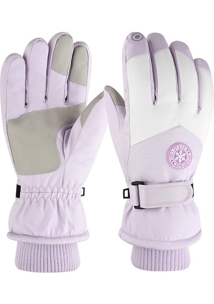 Kayak Elnleri Kış Erkek ve Kadın Açık Havada Sürme Soğuk Kaymaz Dokunmatik Ekran Elnleri Yastıklı ve Kalınlaştırılmış Sıcak Elnler (Yurt Dışından)