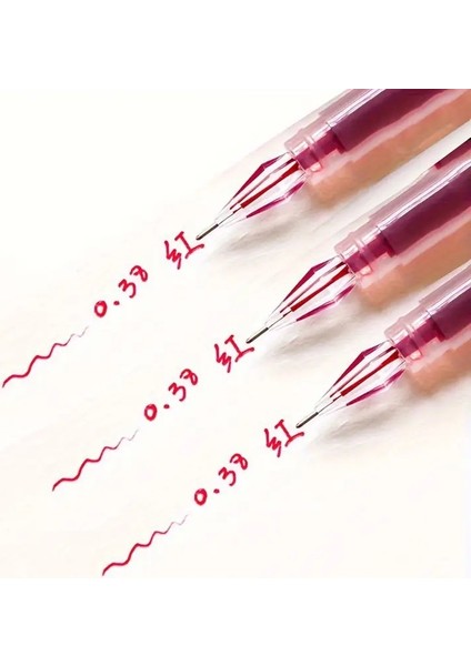 10 Adet Paket, 0.38MM, Hızlı Kuruyan Mürekkep, Siyah/mavi/kırmızı-Sınav ve Ofis Kullanımı Için Uygundur, Ince Uçlu Yazma Kalemi (Yurt Dışından)