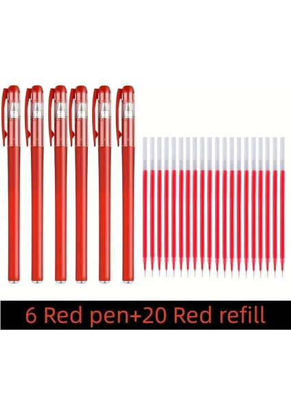 Okul ve Ofis Kırtasiye Için 26 Adet Tükenmez Kalem Seti (Siyah, Mavi ve Kırmızı) (Yurt Dışından)