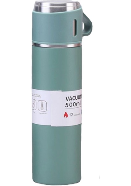 500ML Vakumlu Termos Bardağı, 12 Saat Soğuk ve Sıcak Tutar, Kapak Tasarımı Saplı, Çift Fonksiyonlu Kapak, Sızıntı Geçirmez, Güvenli Malzeme (Yurt Dışından)