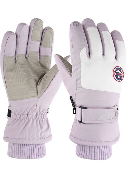 Kayak Elnleri Kış Erkek ve Kadın Açık Havada Sürme Soğuk Kaymaz Dokunmatik Ekran Elnleri Yastıklı ve Kalınlaştırılmış Sıcak Elnler (Yurt Dışından)