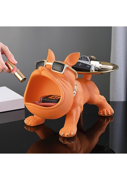 Depolama Tepsisi Heykel Heykel Üstü Dekorasyon Depolama Kutusu Turuncu (Yurt Dışından) indirimleri