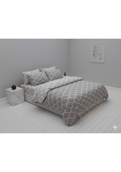 Ranforce Ravenna Gri Çift Kişilik Nevresim Takımı modelleri