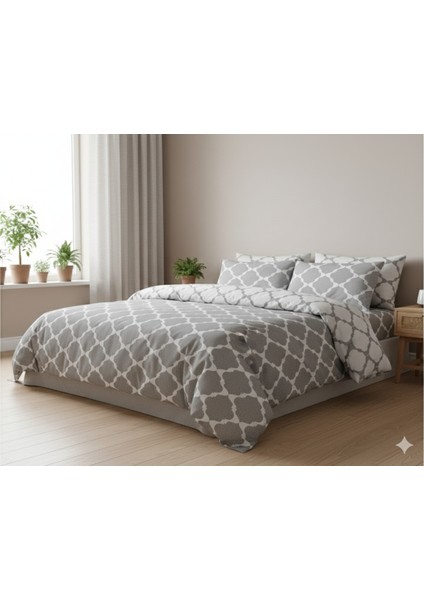 Ranforce Ravenna Gri Çift Kişilik Nevresim Takımı fırsatları