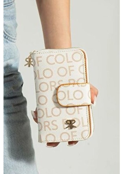 Beyaz Kadın Cüzdan Fermuarlı Model Kartlık Bölmeli Şık Tasarım fiyatları