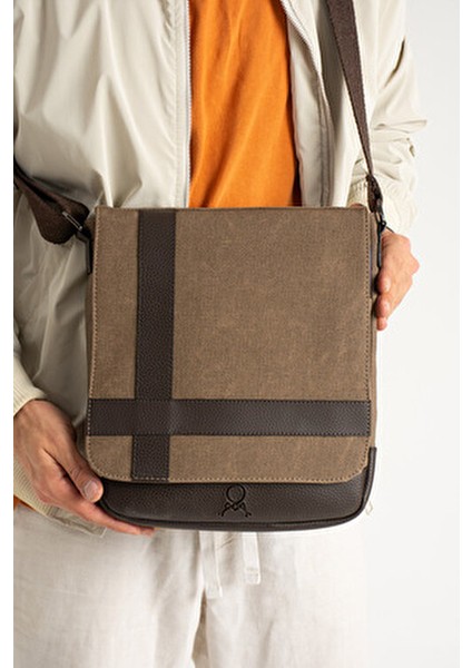 Mega 417 Unısex Kanvas Postacı Çantası Askılı Çanta Omuz Çanta Toprak-Kahve fiyatları