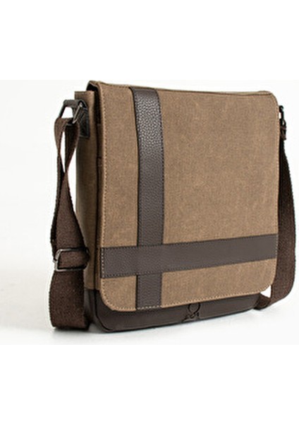 Mega 417 Unısex Kanvas Postacı Çantası Askılı Çanta Omuz Çanta Toprak-Kahve fırsatları
