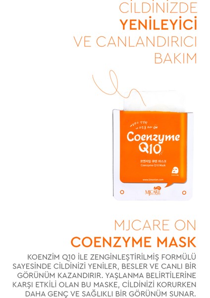 Koenzim Q10 İçerikli 10'lu Kağıt Yüz Maskesi – Tüm Cilt Tipleri İçin Yoğun Nem ve Canlandırıcı Etki indirimleri