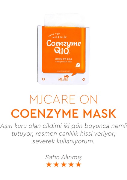 Koenzim Q10 İçerikli 10'lu Kağıt Yüz Maskesi – Tüm Cilt Tipleri İçin Yoğun Nem ve Canlandırıcı Etki