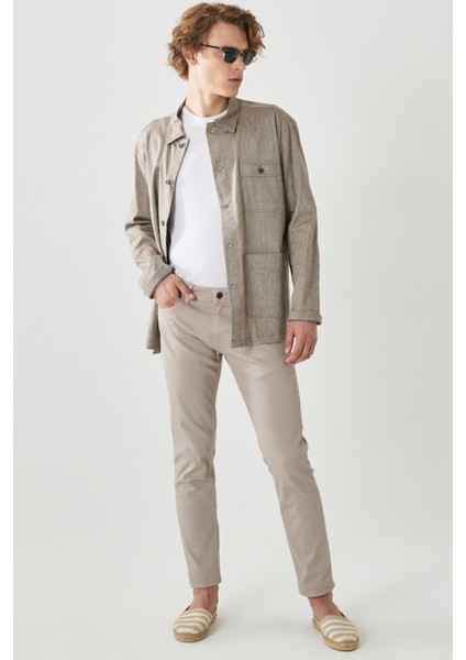 ALTINYILDIZ CLASSICS Erkek Taş 360 Derece Her Yöne Esneyen Slim Fit Dar Kesim Pamuklu Rahat Pantolon