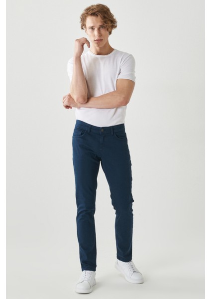 ALTINYILDIZ CLASSICS Erkek Lacivert 360 Derece Her Yöne Esneyen Slim Fit Dar Kesim Pamuklu Rahat Pantolon indirimleri