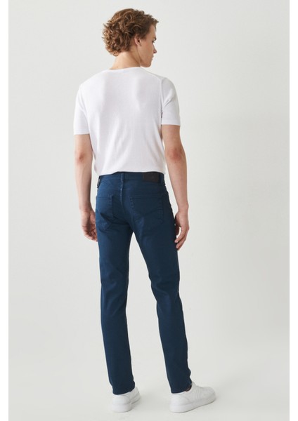 ALTINYILDIZ CLASSICS Erkek Lacivert 360 Derece Her Yöne Esneyen Slim Fit Dar Kesim Pamuklu Rahat Pantolon