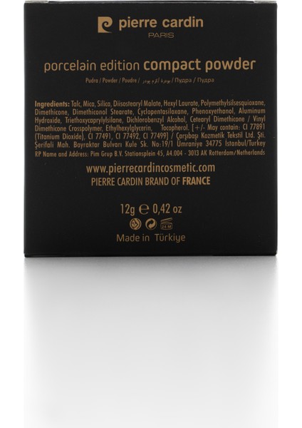 Porcelain Edition Honey Kompakt Pudra 12 gr – İpeksi Dokulu, Mat Görünüm ve Yüksek Kapatıcılık, Tüm Cilt Tiplerine Uygun
