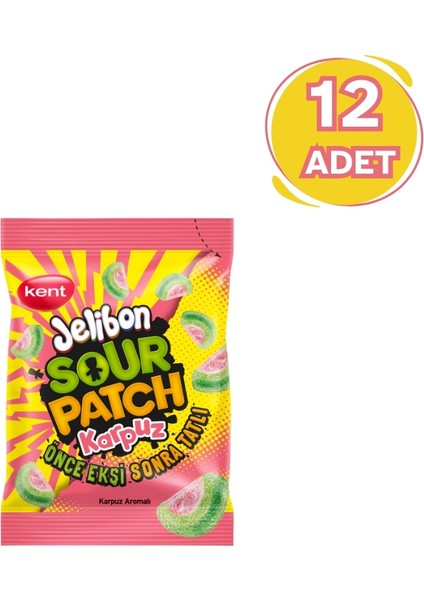 Sour Patch Karpuz Aromalı Şekerleme 80 gr - 12'li Paket
