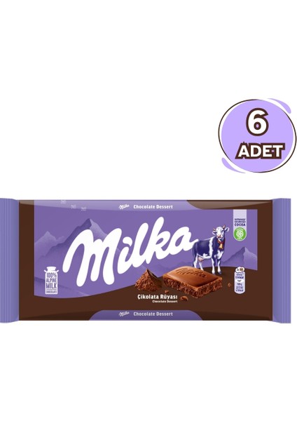 Çikolata Rüyası 100 Gr - Tablet Çikolata 6 Adet