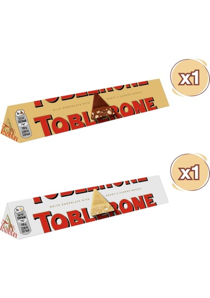 Beyaz Çikolata 100 Gr & Sütlü Çikolata 100 Gr