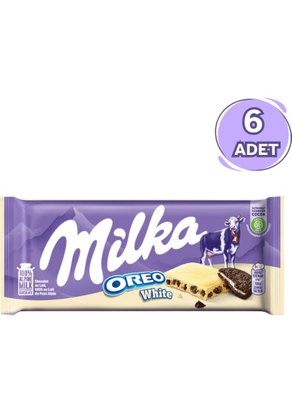 Oreo Beyaz Tablet Çikolata 100 Grx 6 Adet
