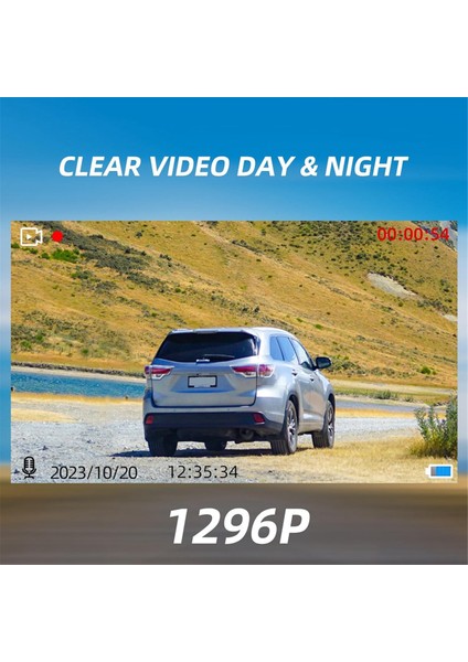 1080P Araba Gösterge Paneli Kamerası Ön 1.47IN IPS Ekran Mini Araba Kamerası (Yurt Dışından) fırsatları