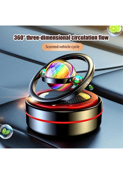 Güneş Enerjili Döner Aromaterapi Araba Difüzörü Gösterge Paneli Süsleri Siyah (Yurt Dışından) indirimleri