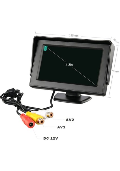 Dc 9V-24V 4.3 Inç Araba Dikiz Monitörü Kiti Tft LCD (Yurt Dışından) fırsatları
