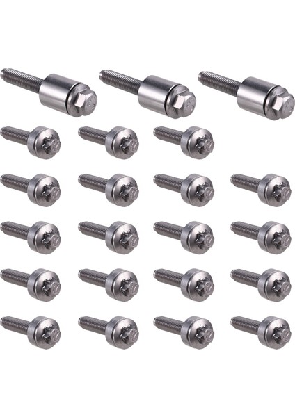 22 Adet Set Alüminyum Vana Kapağı Vida Seti E60 Için (Yurt Dışından) modelleri