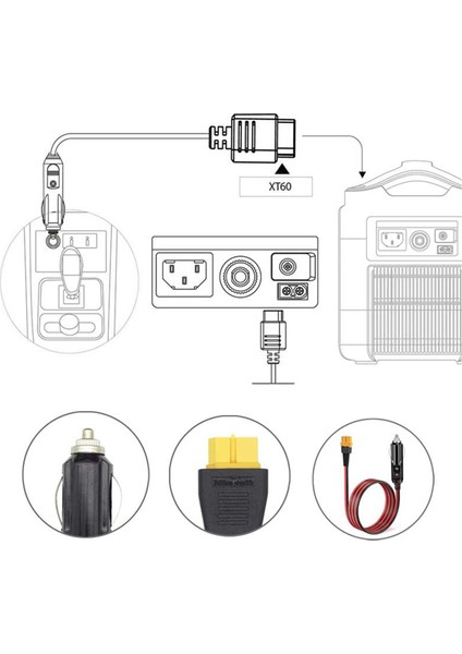 Araba Çakmağı XT60 12V 24V Şarj Kablosu Için (Yurt Dışından) fiyatları
