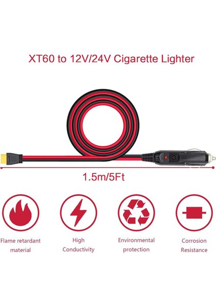 Araba Çakmağı XT60 12V 24V Şarj Kablosu Için (Yurt Dışından) modelleri