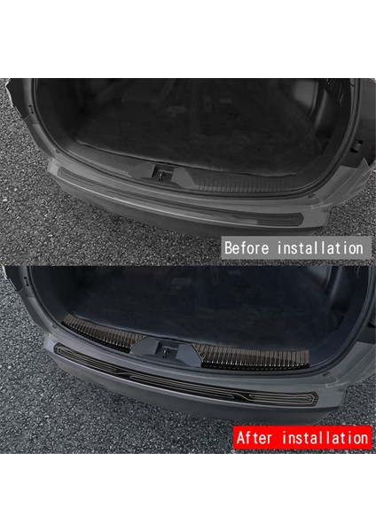 Araba Paslanmaz Çelik Bagaj Koruma Plakası Döşeme Siyah (Yurt Dışından) modelleri
