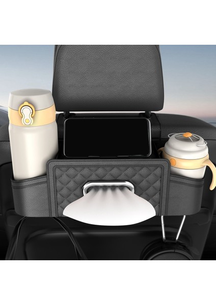 Araba Koltuğu Arkası Saklama Kutusu Çok Işlevli Araba Mendil Evrensel Siyah (Yurt Dışından)