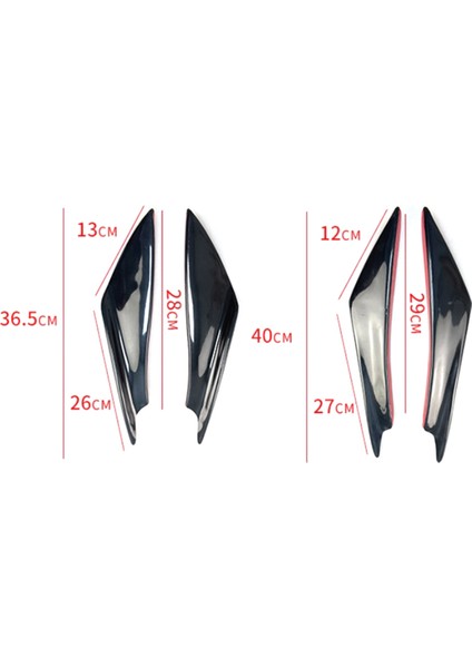 Araba Ön Tampon Dudak Ayırıcı 4'lü Paket Yumuşak Yüzgeçler Combat Wind Saber B (Yurt Dışından) modelleri