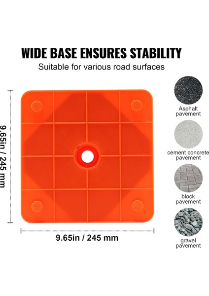 Safetys Konileri 4'lü Paket 18 Inç Katlanır Trafik Konileri (Yurt Dışından) fırsatları