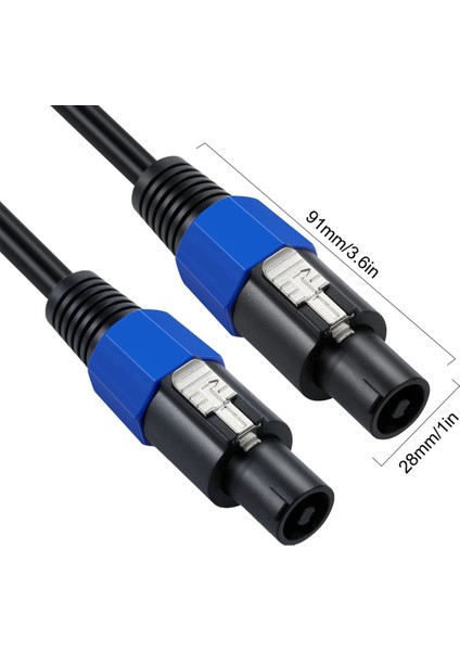 Speakon Cable 6ft Profesyonel 18GAGE Erkekten Erkeğe Ses Kablosu (Yurt Dışından) fiyatları