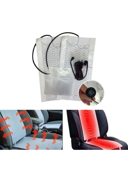 Evrensel Araba Koltuğu Isıtıcı Kiti 12V Karbon Fiber Isıtma Pedleri (Yurt Dışından) indirimleri