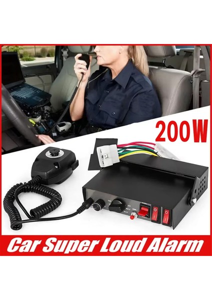 200W 9 Ses Yüksek Uyarı Alarm Polis Yangın Sireni Korna Pa Hoparlör 12V (Yurt Dışından) modelleri