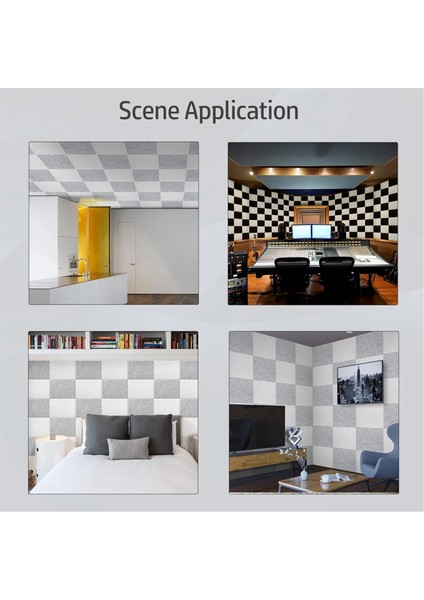 15 Paket 12X8X4 Inç Akustik Duvar Panelleri, Kendinden Yapışkanlı 3 Renk (Yurt Dışından) modelleri