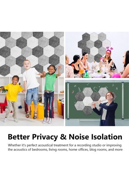 Kendinden Yapışkanlı, Ses Geçirmez Köpük Panelli Akustik Paneller, Gri (Yurt Dışından) indirimleri